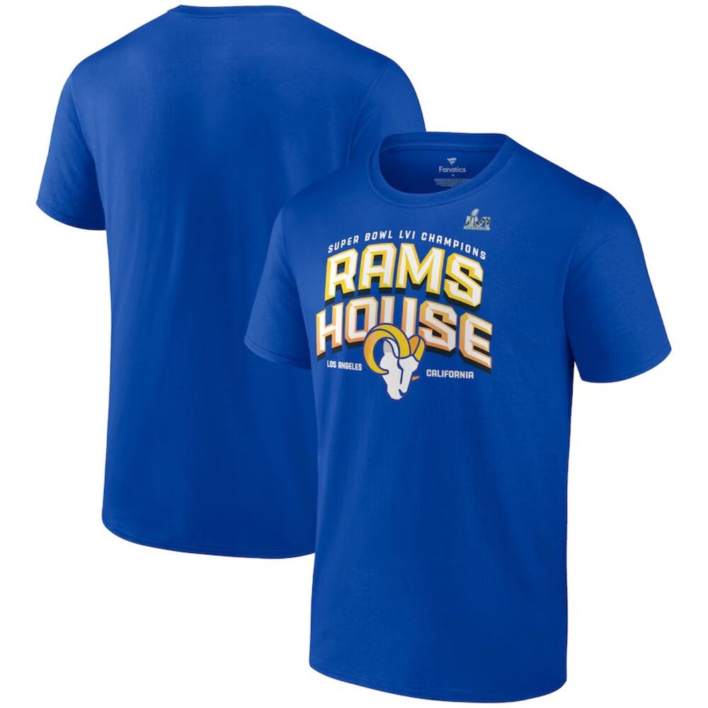 New ~ FANATICS ~ Los Angeles Rams Super Bowl LVI Champions T-Shirt  2XLT